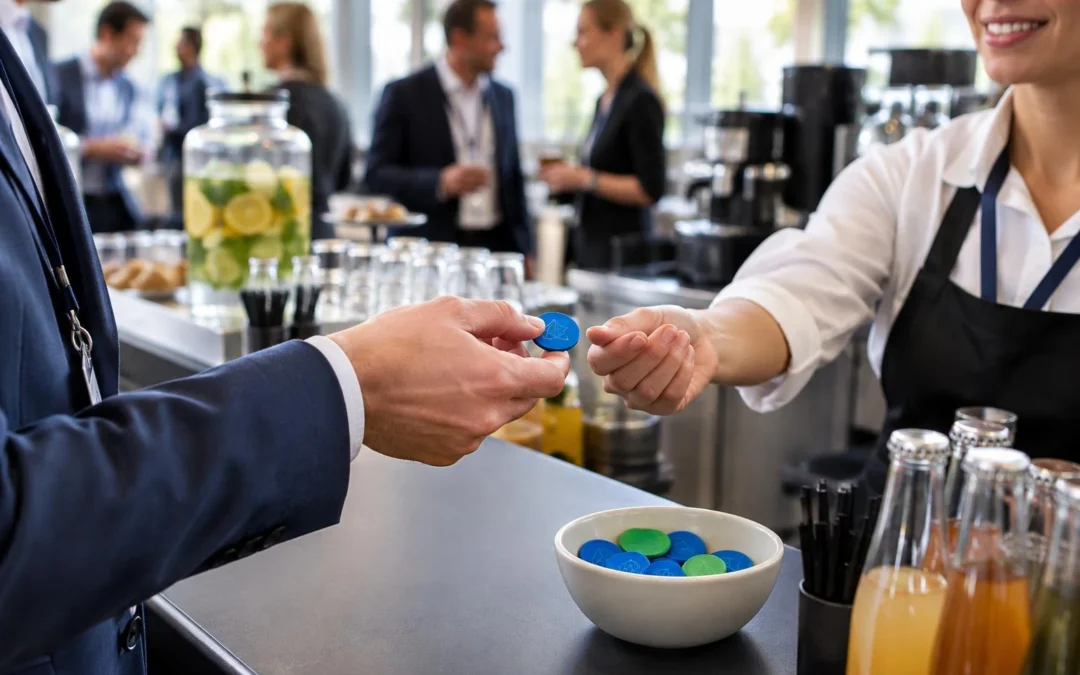 Jetons personnalises uses lors d un evenement professionnel